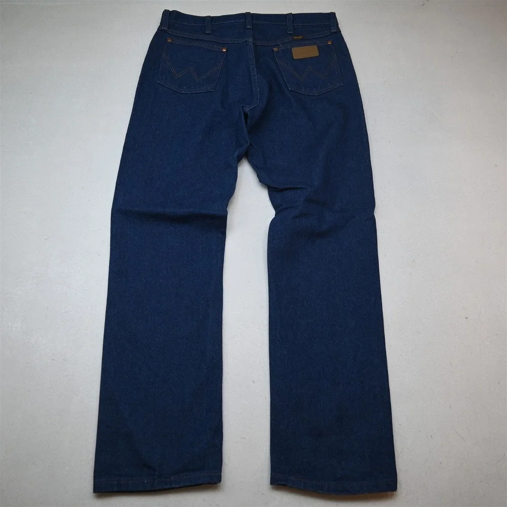 Wrangler 35x32 Dark Denim 13MWZ Cowboy Cut 100% Cotton Mens Jeans
